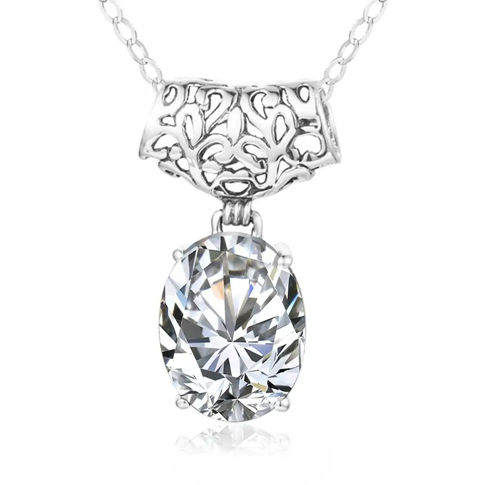 Женский кулон из серебра 100% пробы с цирконом | Украшения и аксессуары