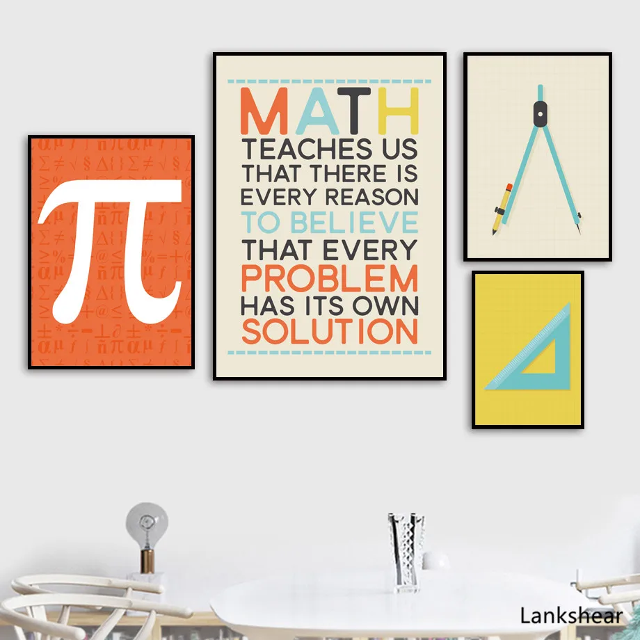 Постеры и принты с изображением математических правил рисунки на холсте для