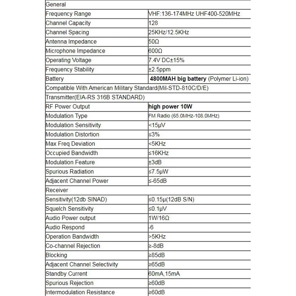 

UV-XR 10W Powerful Walkie-talkie CB Radio Portable Portable Long-distance IP67 Waterproof Two-way Radio Handheld Walkie-talkie