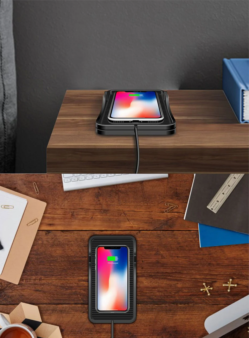 JKING Qi автомобильное беспроводное зарядное устройство подставка для Iphone XS MAX XR 8 plus X samsung S8 S10 S9 Plus Note8 Chargeur Индукционная Voiture