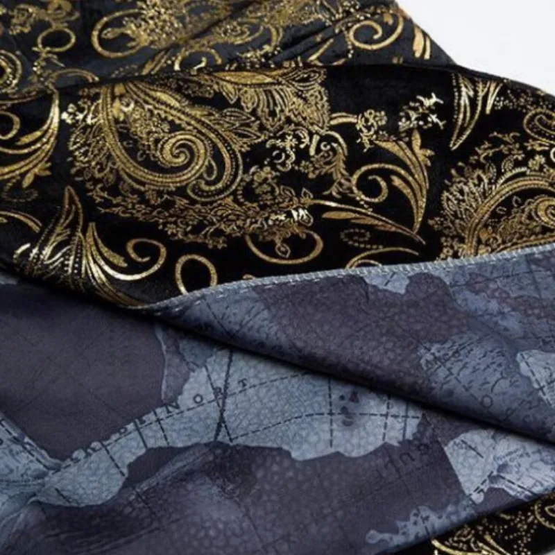 Золотой блейзер для мужчин цветочный Повседневный Тонкий Блейзер 2020 Новое