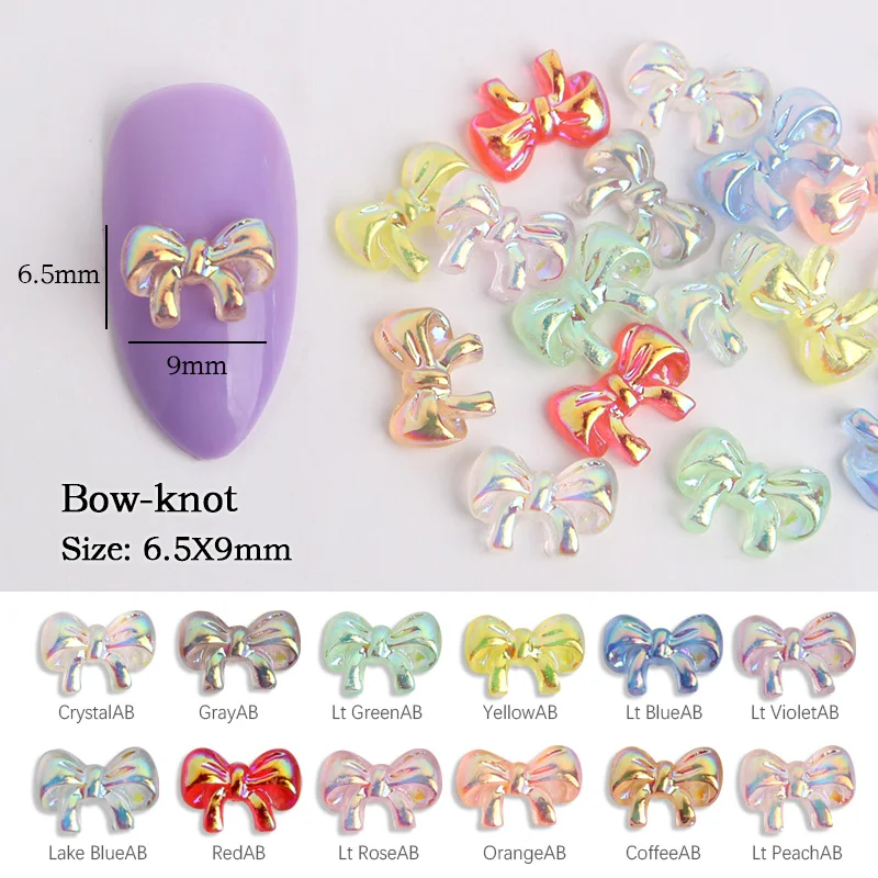 

Стразы из смолы с бантом, горячая Распродажа, 6, 5x9 мм, разные цвета, стразы-бабочки, клей для ногтей, аксессуары для творчества