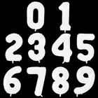 40 дюймовый белый шар с цифрами 0 1 2 3 4 5 6 7 8 9, воздушный шар из алюминиевой фольги, украшение для дня рождения, большие фигурки Globos
