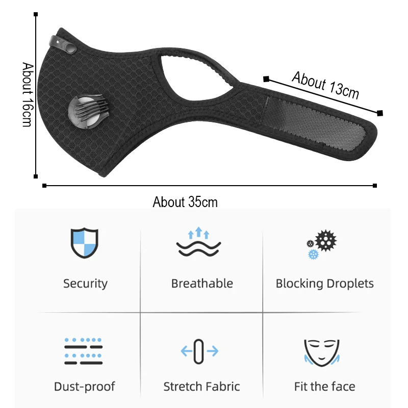 PHMAX дышащая велосипедная маска для лица фильтры PM2.5 анти-загрязнения обучение MTB