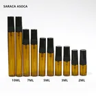 100 шт.лот 2 мл мини стеклянная бутылка-спрей для образца прозрачный цветной стеклянный распылитель пустая бутылка