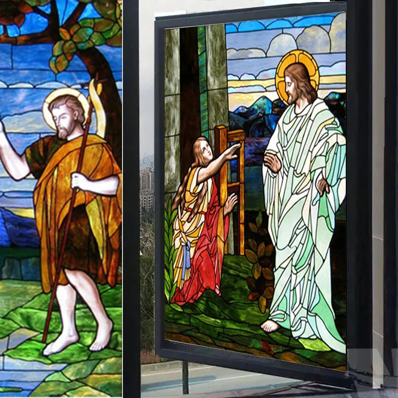 Иисус/Христос Бог/Дева Мария размер под заказ оконная пленка стеклянные пленки