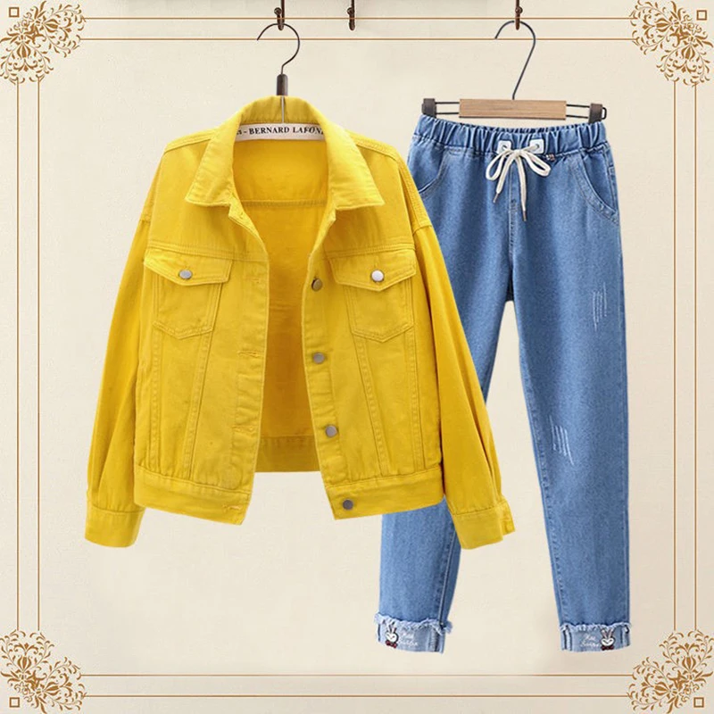 Женская джинсовая куртка с длинным рукавом черная короткая Свободная из денима