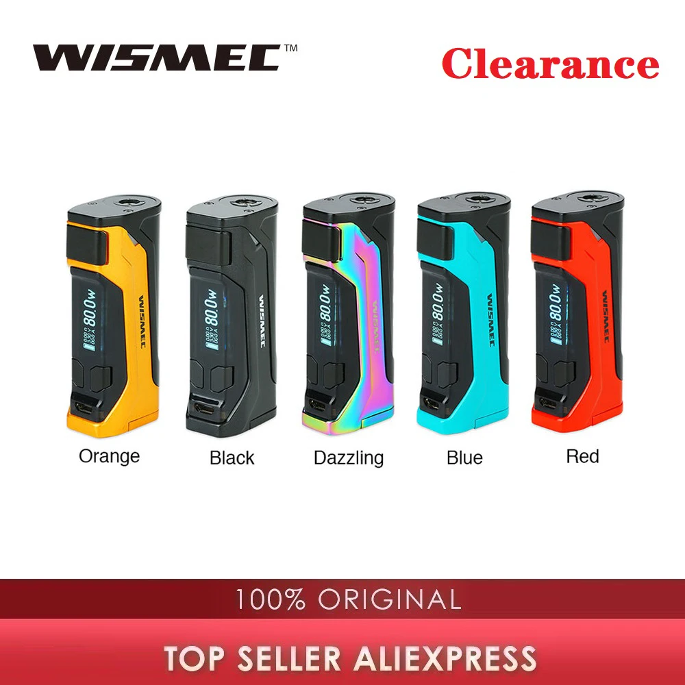 Распродажа WISMEC CB 80 TC бокс мод макс Вт Выход и 0 91 дюймовый дисплей без 18650 батарея