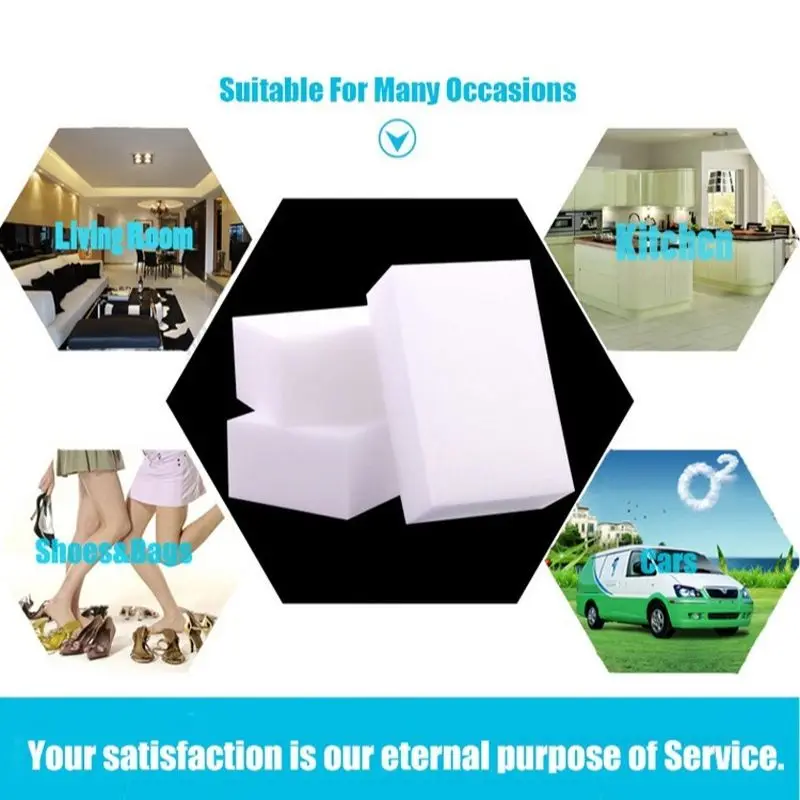 100Pcs10*6*2 высокое качество Нона волшебная губка для чистки ластика меламина