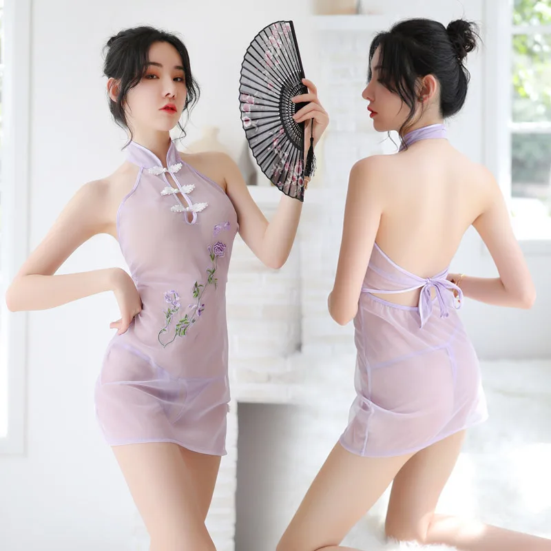 Sexy babydolls for women Uniform Cheongsam Cosplay Open crotch body sexy lingerie hot Products adults erotic costumes | Тематическая