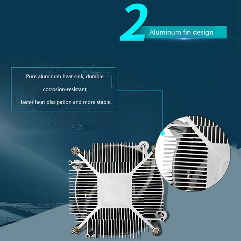 Бесшумный радиатор ЦП для I3/I5 9 см светящийся вентилятор 775 шасси компьютерный