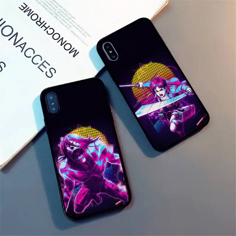 

Attack on Titan Phone Case For iPhone 13 12 11 8 7 Pro Max Plus X XS XR MINI Soft Silicone New Anime Cartoon Funda Cover Capa