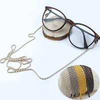 new metal eyeglass strap for reading glasses sunglasses hanging chain rubber foot holder glasses non slip ropes for the aged