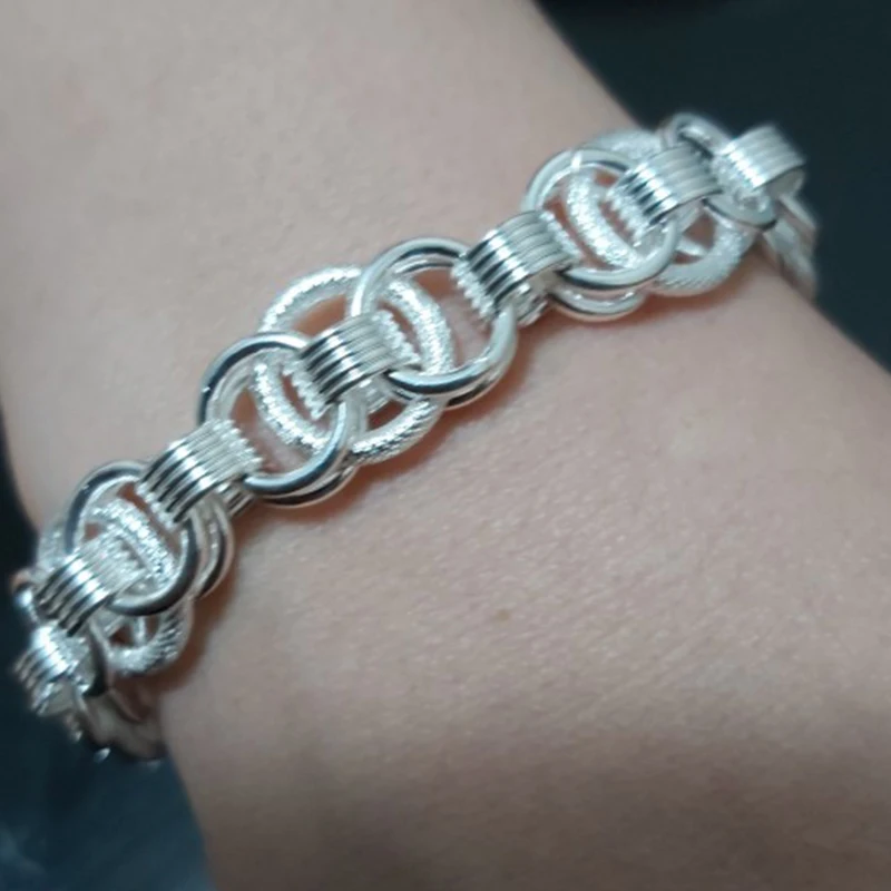 Браслеты DOTEFFIL из стерлингового серебра 925 пробы змейка винт для цепочки подвески