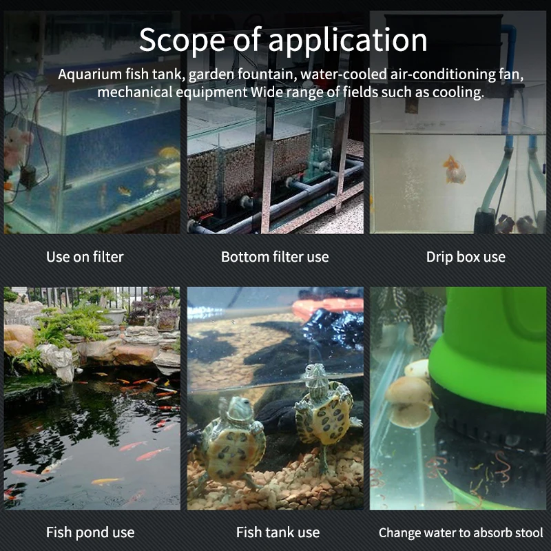 Погружной водяной насос для аквариума аквариумный 6/12/25/40/60/100 Вт 350 4500л/ч Марин с