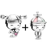 2Pcs 45 Styles Silver Color Boy&Girl Beads Charms Dangles Fits Brand Bracelets Necklace For Women Girlfriend Wife Jewelry Gift 2