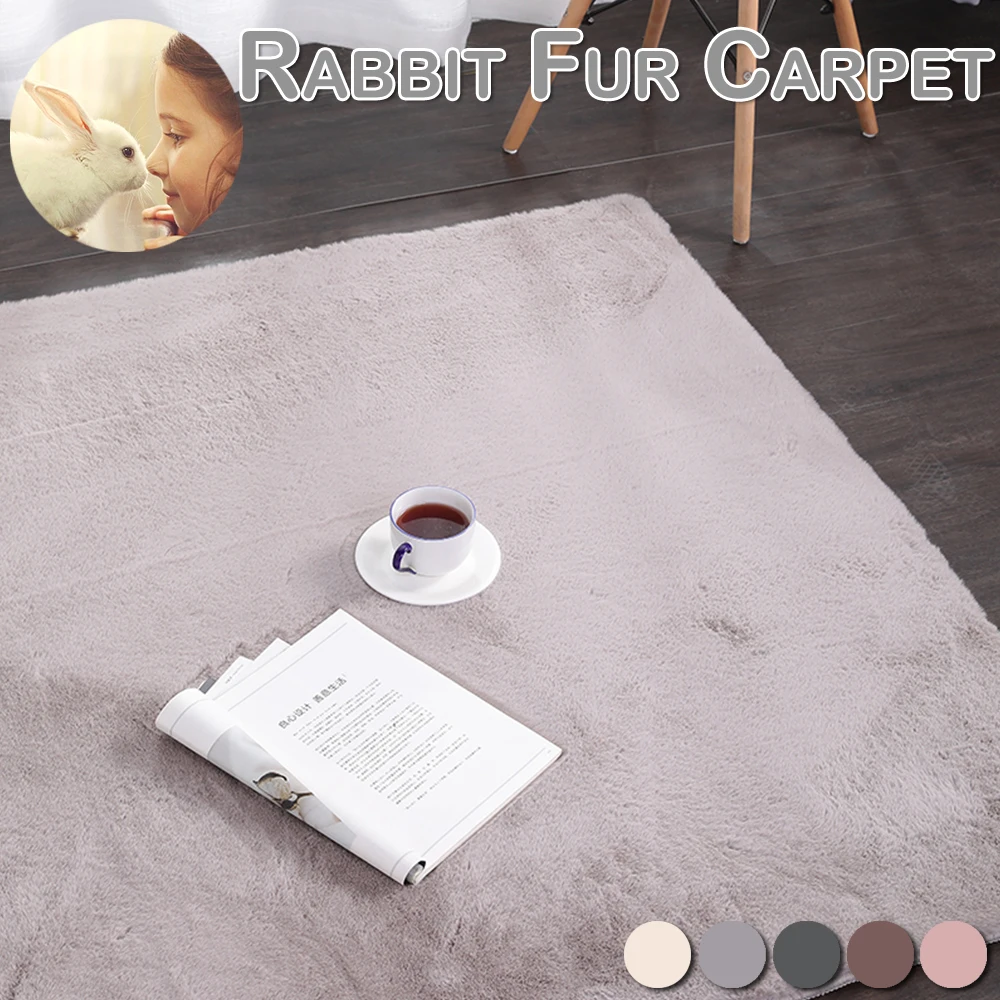 Мягкий ковер пушистый меховой напольный стул из кроличьего меха подушки для