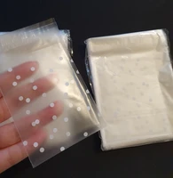 100pcs plastic bags transparent dot ziplock food packaging fresh keeping dustproof reclosable sachet zip candy cookie storage