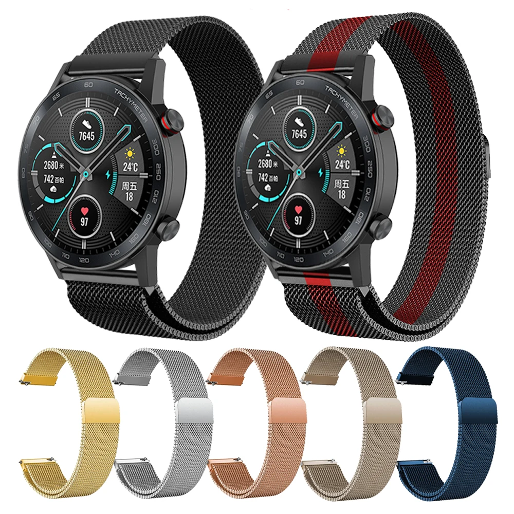 Металлический ремешок для часов HONOR Magic Watch 2 46 мм 42 MagicWatch huawei GT Браслет samsung|Ремешки
