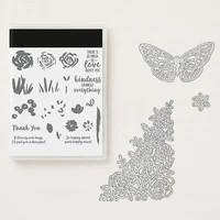 butterfly flower metal cutting dies and stamps stencils for scrapbookingphoto album decorative embossing paper cards