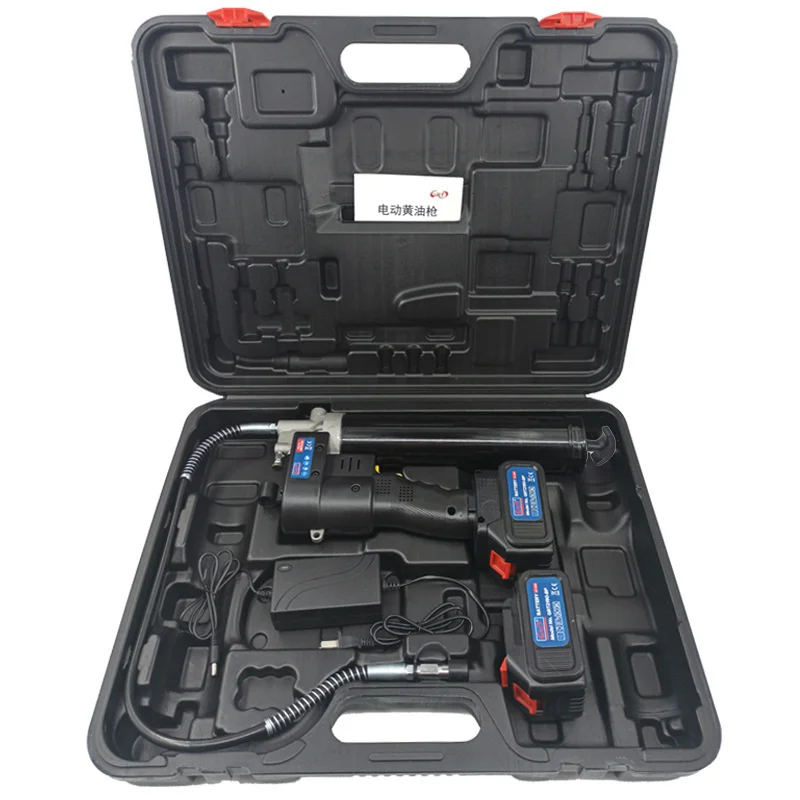 24V 21V High Voltage Portable Upgraded Double Lithium Battery Lubrication Equipment Electric Grease Gun LCD Power Display