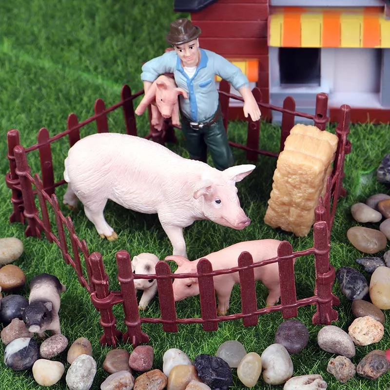 

8PCS Farmer People Model Action Figures Figurine Miniature Toy Simulation Farm Staff Feeder Worker Boy Girl Kids Toys