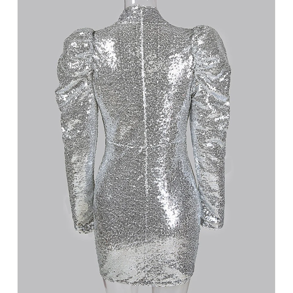 Официальное женское платье с блестками облегающее для вечеринки блестящее