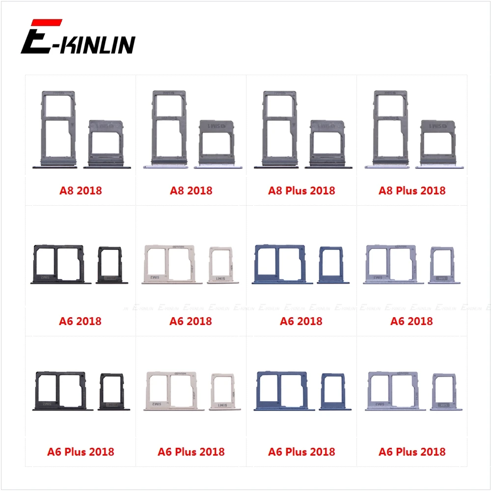 Микро SD лоток для sim карты гнездо разъем адаптера считыватель Samsung Galaxy A8 A6 Plus 2018 A530