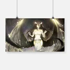 Albedo OVERLORD аниме постер рамка деревянная рамка Холст Картина настенное Искусство Декор Гостиная Спальня Кабинет домашние украшения принты