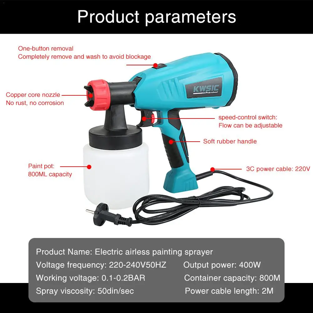 Съемный Электрический пульверизатор высокого давления латексная машина для