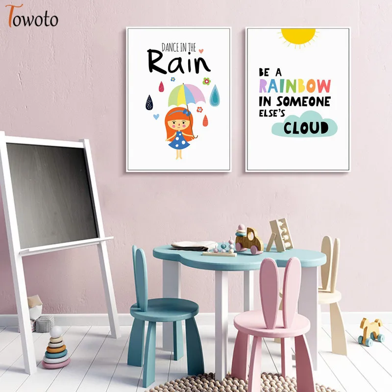 Скандинавский холст картины вдохновение цитаты плакат для детской с принтом