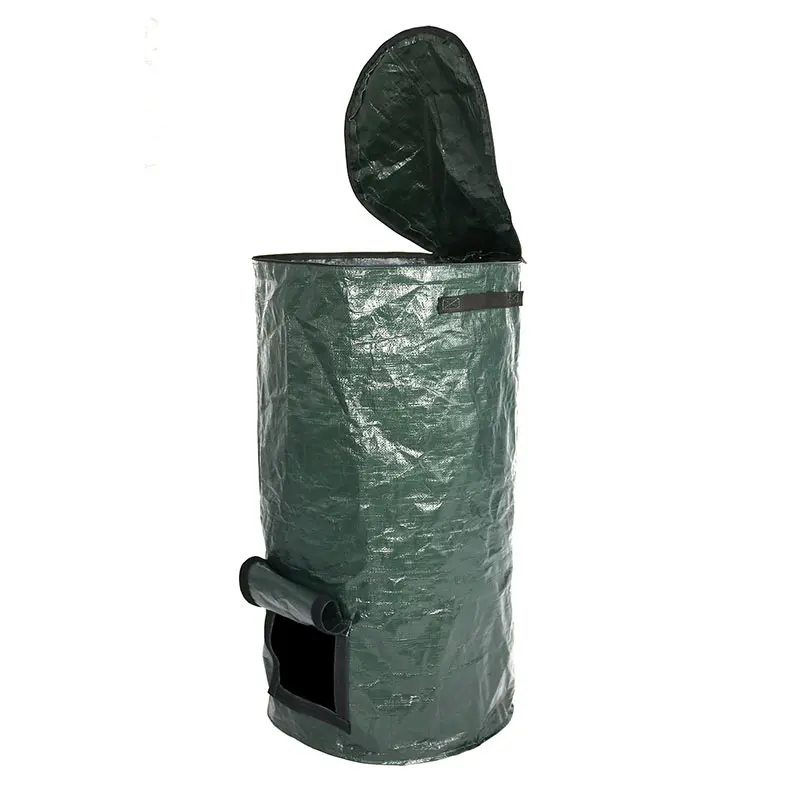 

Reuseable Garden Leaf Waste Can Yard Compost Bag with Lid Composter for Fruit Kitchen Waste Grower MDJ998