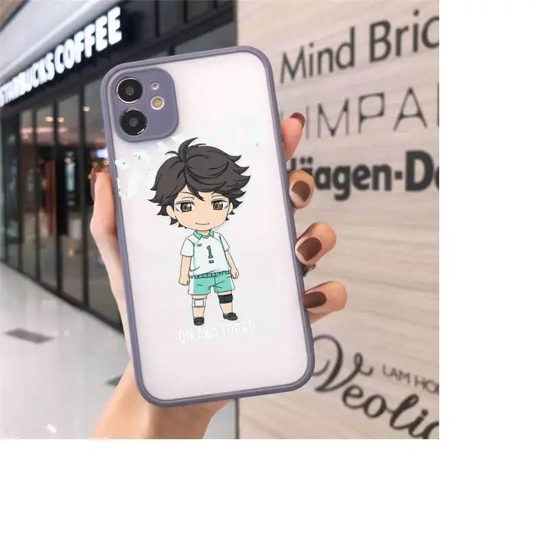 

Haikyuu Oikawa Phone Cases Matte transparent For Gray iPhone 12 Mini 11 Pro XR XS Max 7 8 Plus X Back Cover