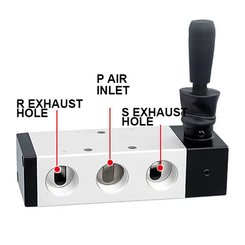 

Pneumatic Hand Pull Mechanical Valve Durable Manual Control 2 Position 5 Way DTT88