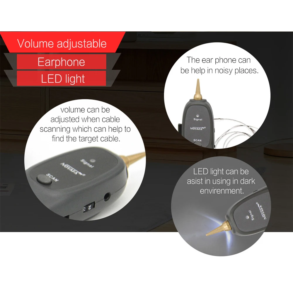 NOYAFA NF-811 RJ45 сетевой кабель тестер er RJ11 телефонный провод трекер тонер Ethernet LAN