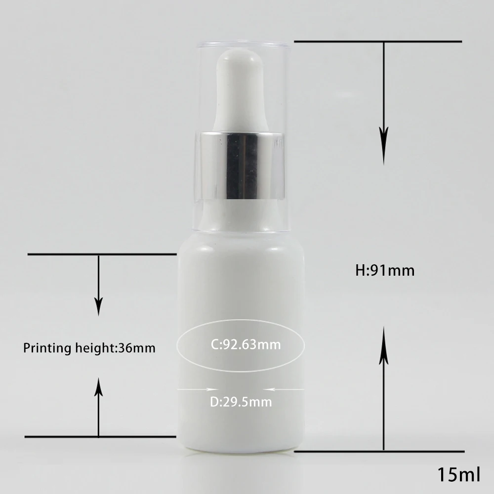 

Горячая Распродажа Прозрачная Матовая/белая бутылка-капельница для эфирного масла 15 мл