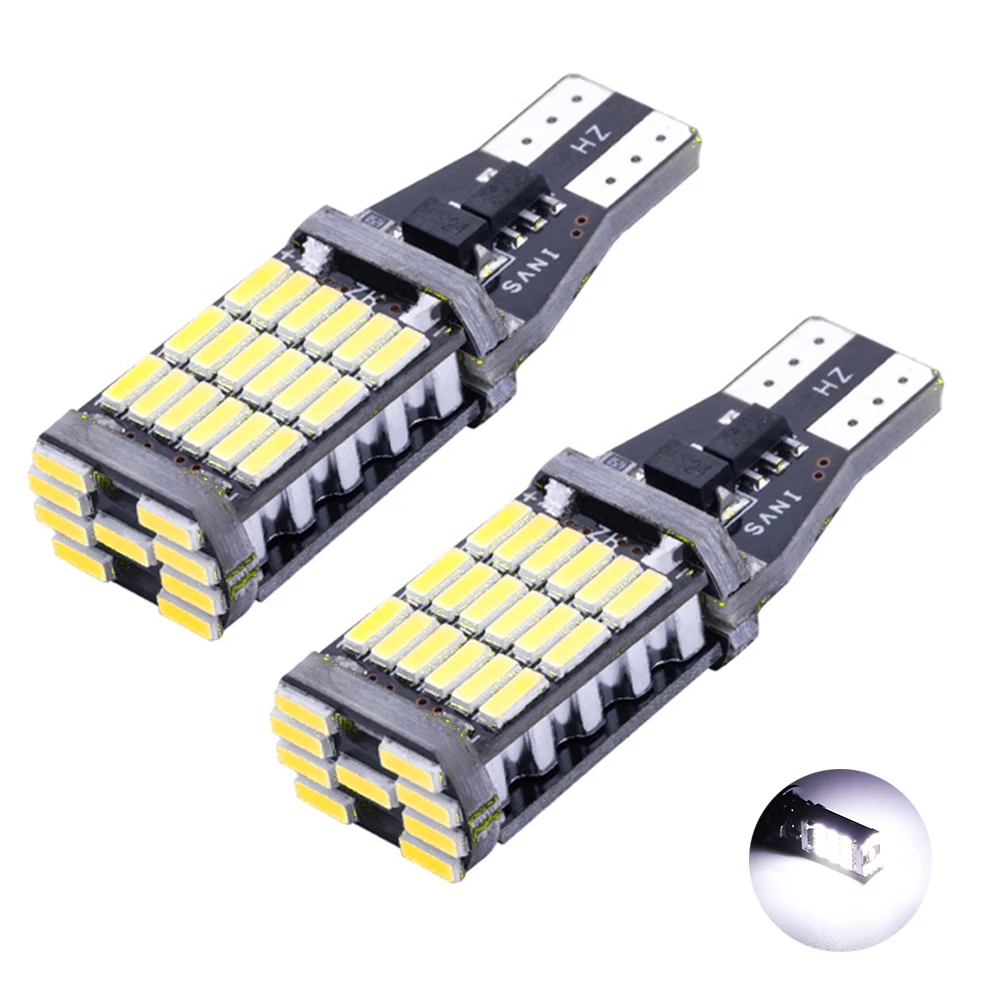 2 шт. T15 4014 45SMD P21W W16W CANBUS без неисправностей автомобиля задние светодиодные лампы
