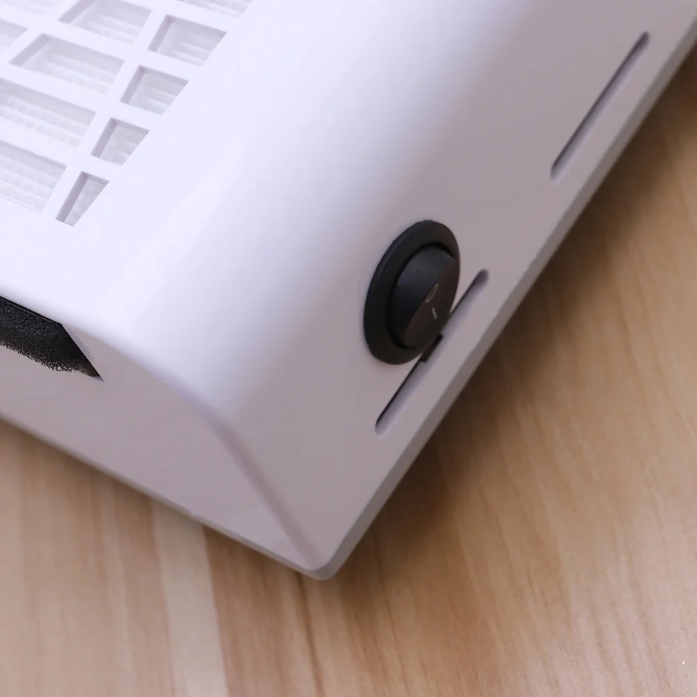 

1Pc Professional 80W Nail Art Dust Collector Vacuum Cleaner No-spilling Filter Device Nail Dust Collector with UK Plug (White)