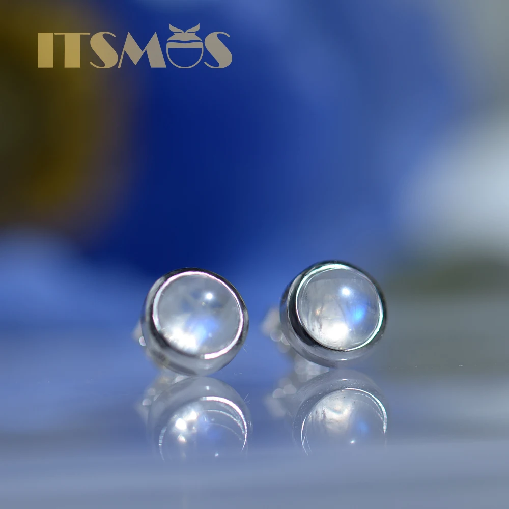 Женские серьги-гвоздики из серебра 925 пробы с натуральными драгоценными камнями |