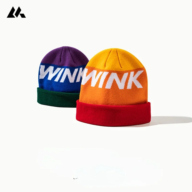 

Winter Hip Hop Hats for Women Beanie Printed Hat Street Fashion Letter Bonnets Skullies Warm Hat Autumn Men Unisex Beanie 2021