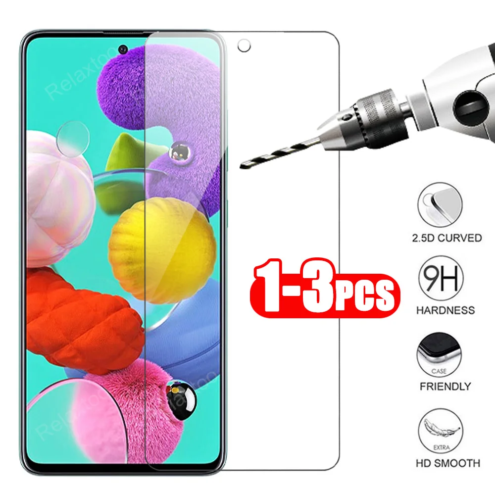 1 3 шт. закаленное стекло для Samsung A51 A 51 Защита экрана galaxy A21s A01 A21 A31 A71 4G 21 S защитная
