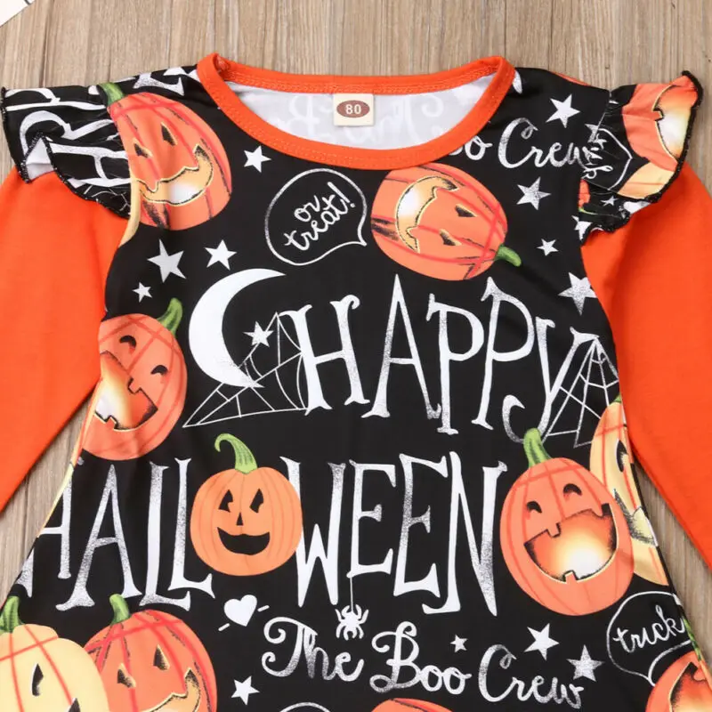Женское платье на Хэллоуин для маленьких девочек с длинным рукавом вечерние