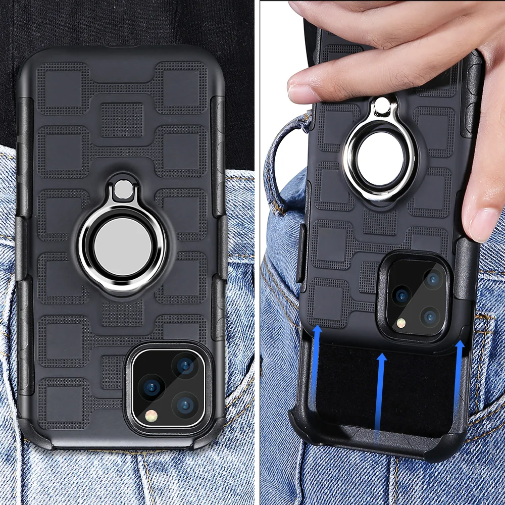 KISSCASE 3в1 кольцо держатель телефона кронштейн чехол для iPhone XR/XS Max/X 6/6S/7/8 Plus клип