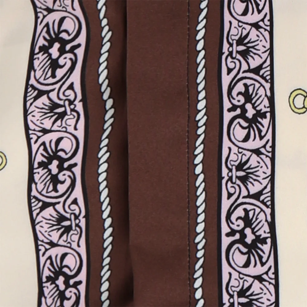 Мужская Облегающая рубашка с цветочным принтом роскошная приталенная длинным