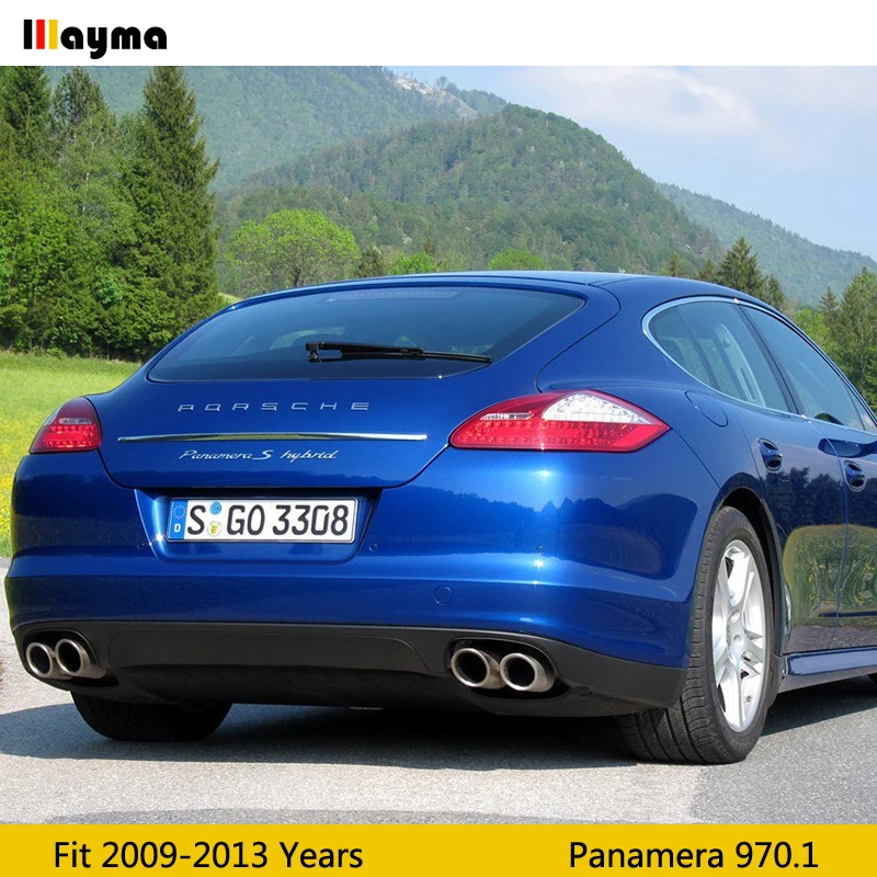 Серебряного цвета С хвостом выхлопные трубы глушитель выхлопной для Porsche Panamera 3.6L