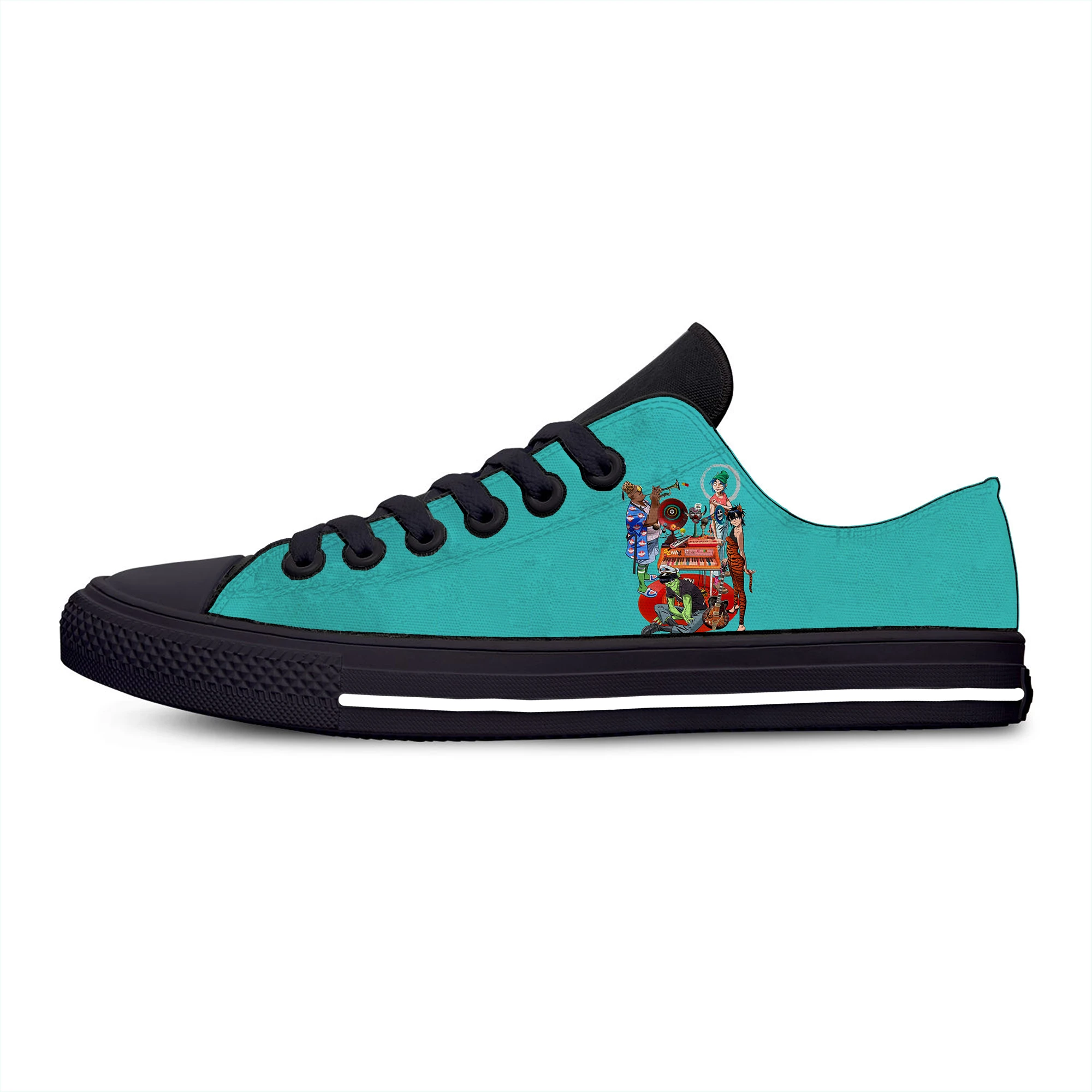 

Gorillaz Rock Band ChakaKhan Noodle Murdoc Russel Casual Canvas Shoes Low Top Lightweight Breathable 3D Print Men women Sneakers