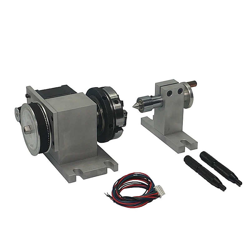New CNC Tailstock Rotary 4th Axis with Chuck 65mm for Woodworking Engraving Machine | Инструменты