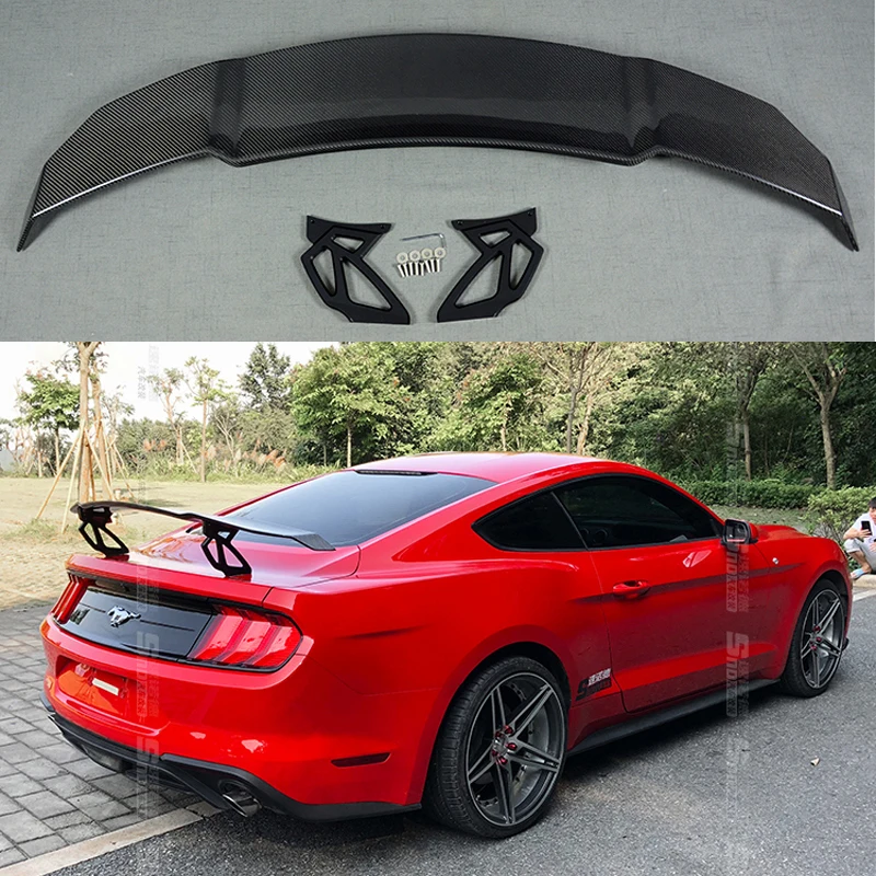 V Style Track GT карбоновое волокно задний багажник крыша универсальный спойлер крыло