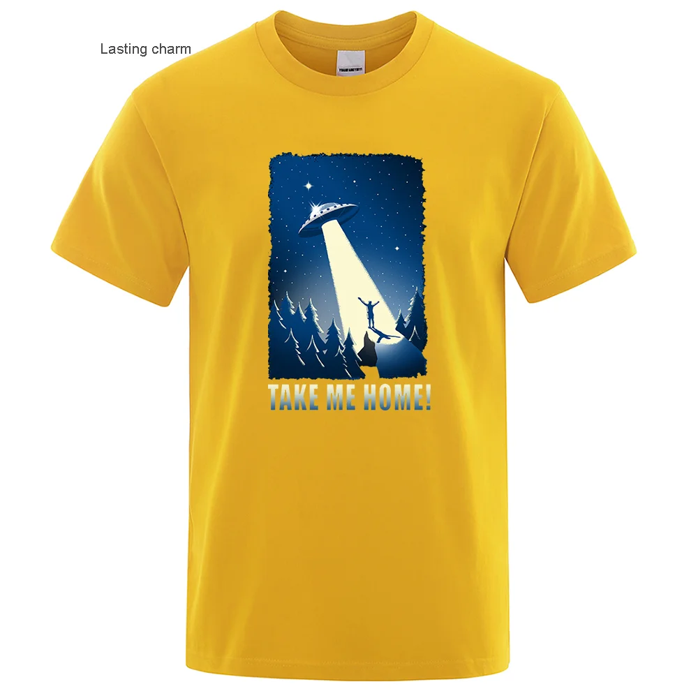 

Outside Space Feeling Tshis Fire Summer Streetwr Seeing Alien spachip Men Clothing Funny Hip Hop Tops Fashion Pattern T-shirt