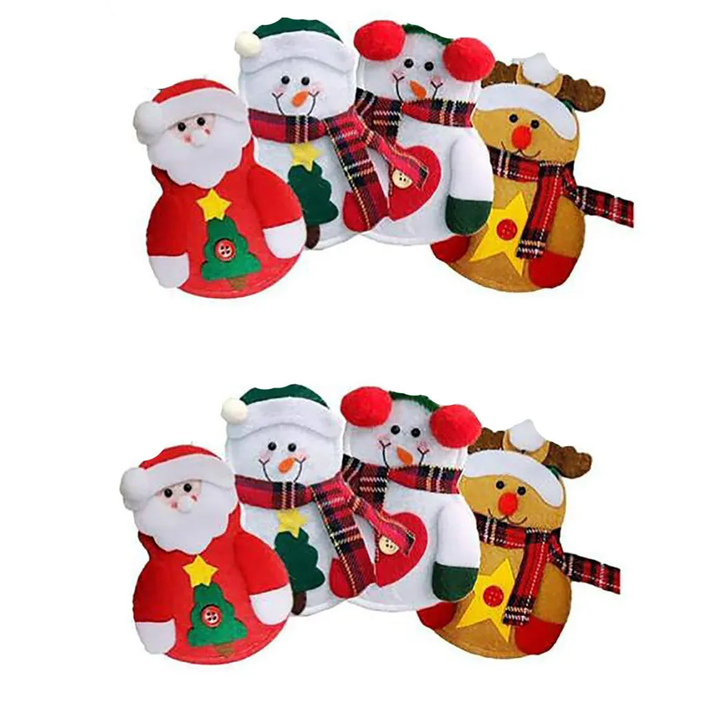 Рождественские карманные сумки посуда столовые приборы держатель для вилки ножа